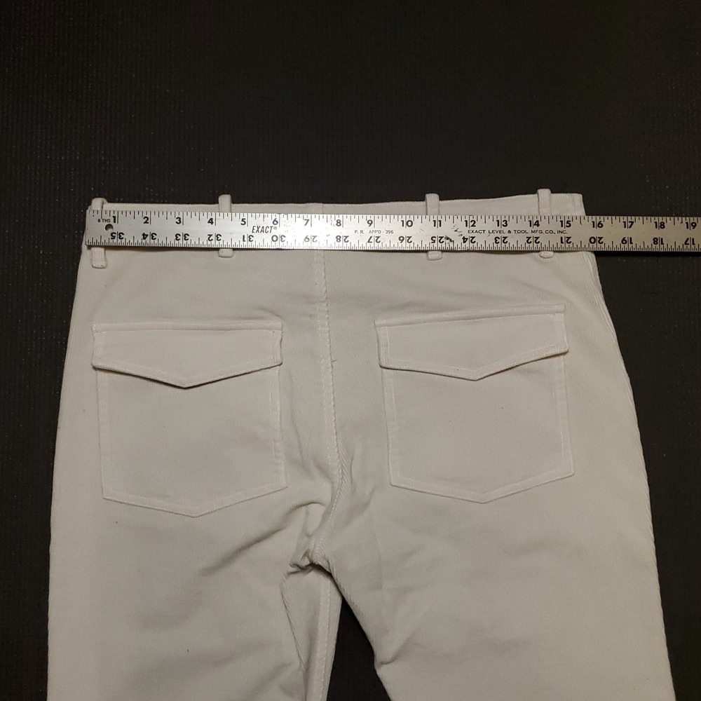 Nili Lotan Shon Corduroy Pants Womens 4 Bone High Rise Baggy Wide Bow Leg‎ USA - Picture 15 of 16
